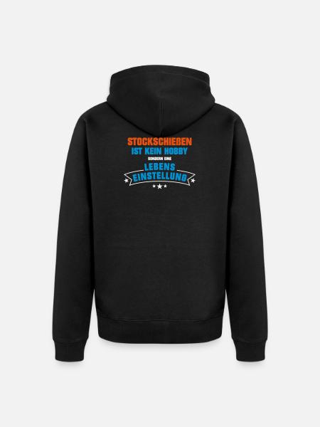 Stockschießen Sportart - Unisex Premium Bio Zip Hoodie - Schwarz
