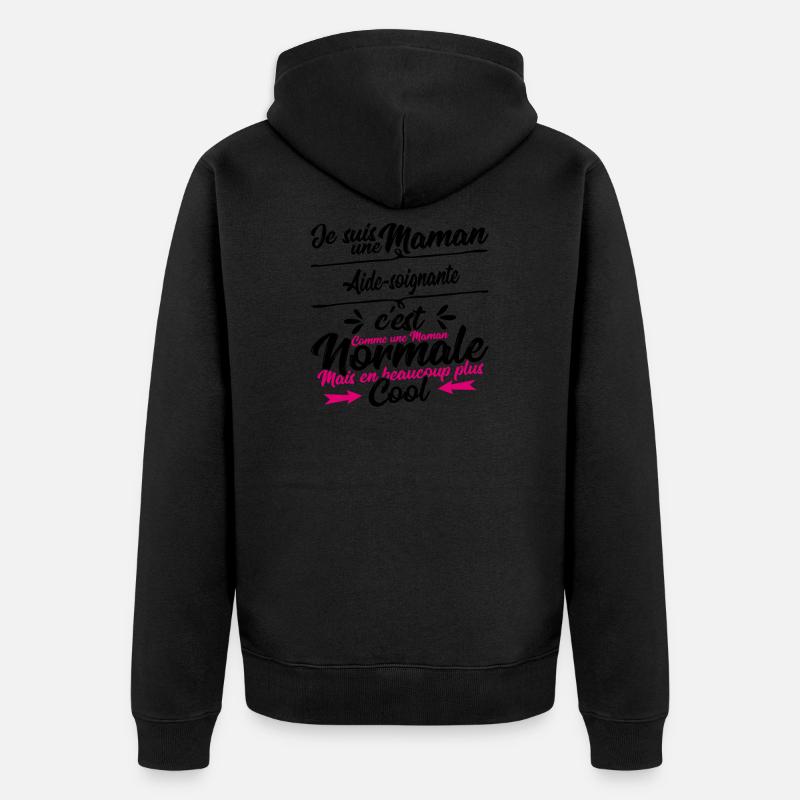 Maman Aide-soignante cadeau - Veste à capuche bio Premium Unisexe - noir