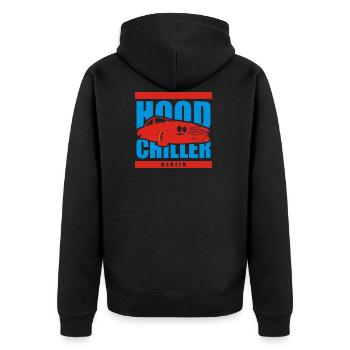 Low Rider Berlin capot Chiller - Veste à capuche bio Premium Unisexe - noir - Dos - Nico (187cm)