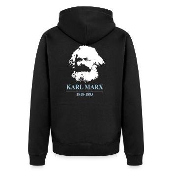Karl Marx - Veste à capuche bio Premium Unisexe - noir - Dos - Nico (187cm)