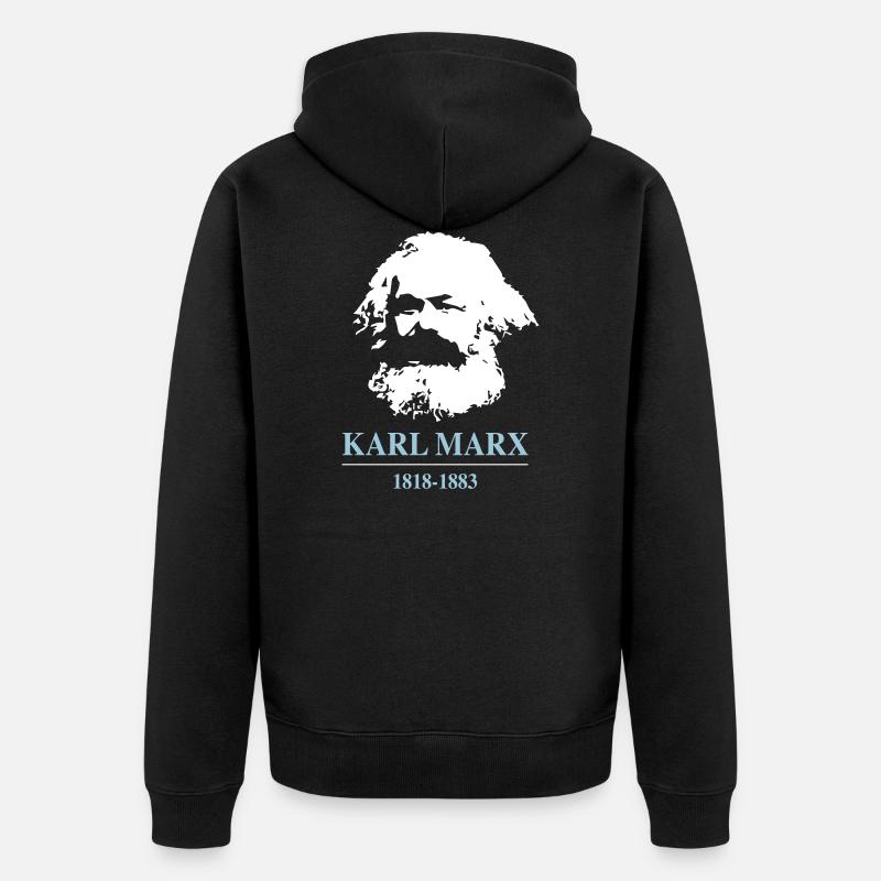 Karl Marx - Veste à capuche bio Premium Unisexe - noir