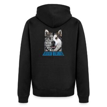 Bleu d'Alaska - Veste à capuche bio Premium Unisexe - noir - Dos - Nico (187cm)