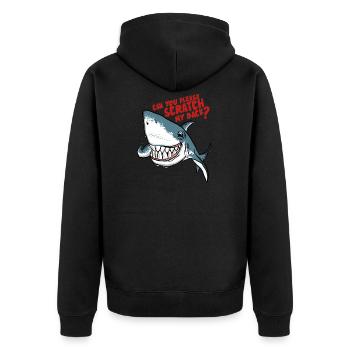 Great White Shark Scratch My Back - Unisex Premium Organic Zip Hoodie - black - Back - Nico (187cm)