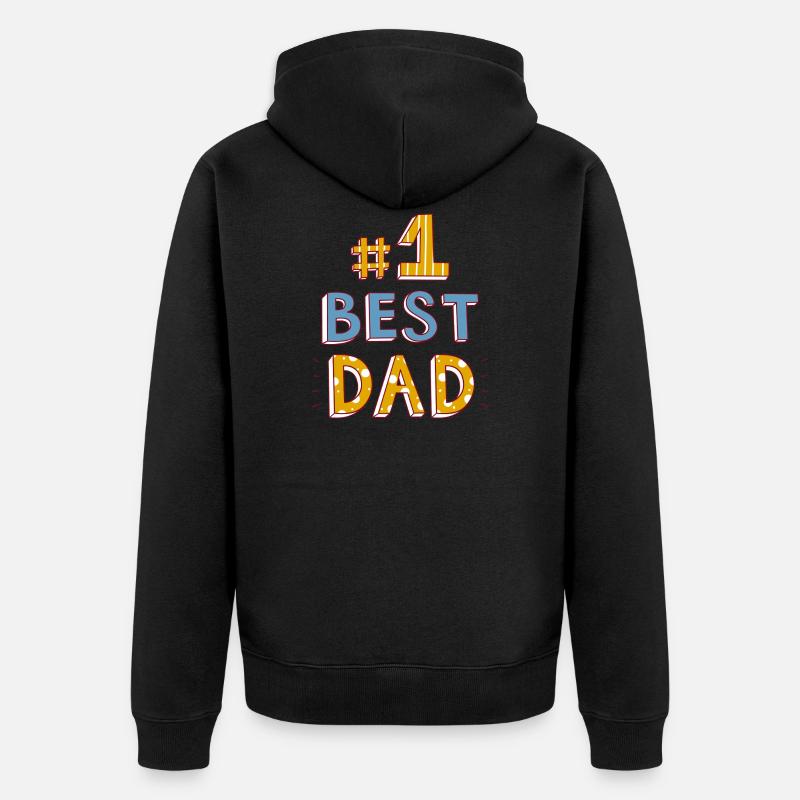 # 1 Meilleur papa - Veste à capuche bio Premium Unisexe - noir
