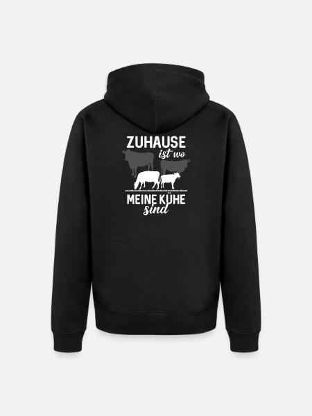Landwirt Shirt · Landwirtschaft · Meine Kühe - Unisex Premium Bio Zip Hoodie - Schwarz