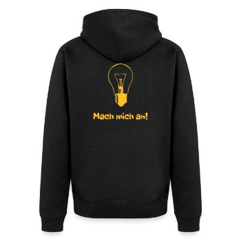 Turn me on 2 - Unisex Premium Organic Zip Hoodie - black - Back - Nico (187cm)