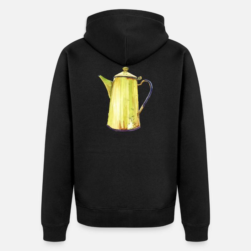 cafetière - Veste à capuche bio Premium Unisexe - noir