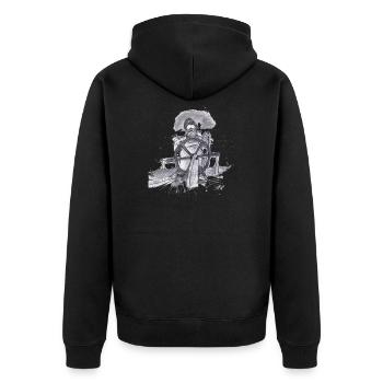 Sailor # Art nord-allemand - Veste à capuche bio Premium Unisexe - noir - Dos - Nico (187cm)