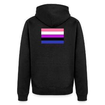 Drapeau de Genderfluid - Veste à capuche bio Premium Unisexe - noir - Dos - Nico (187cm)