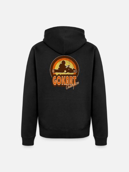 GoKart - Unisex Premium Bio Zip Hoodie - Schwarz