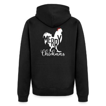 Chicken Chicken Christmas Christmas Christmas Gift - Veste à capuche bio Premium Unisexe - noir - Dos - Nico (187cm)