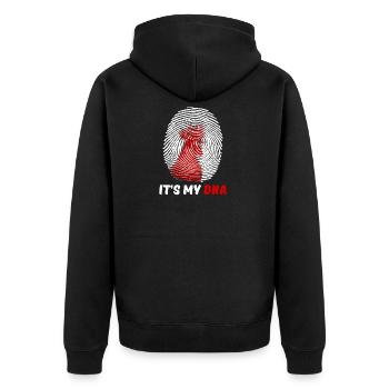 Poulet - Veste à capuche bio Premium Unisexe - noir - Dos - Nico (187cm)