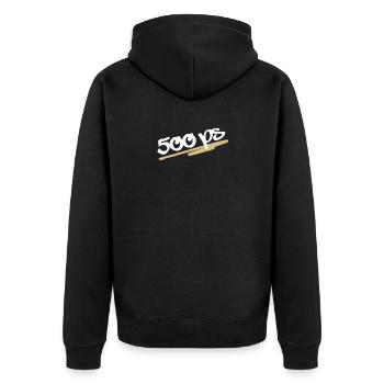 500 ps german rap gift - Unisex Premium Organic Zip Hoodie - black - Back - Nico (187cm)