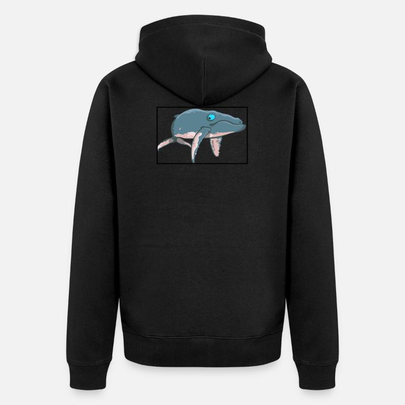 Baleine à bosse t-shirt - Veste à capuche bio Premium Unisexe - noir