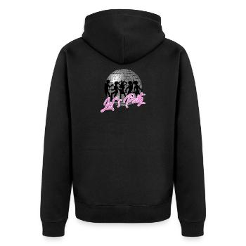 Let's Party 70s disco ball disco - Unisex Premium Organic Zip Hoodie - black - Back - Nico (187cm)