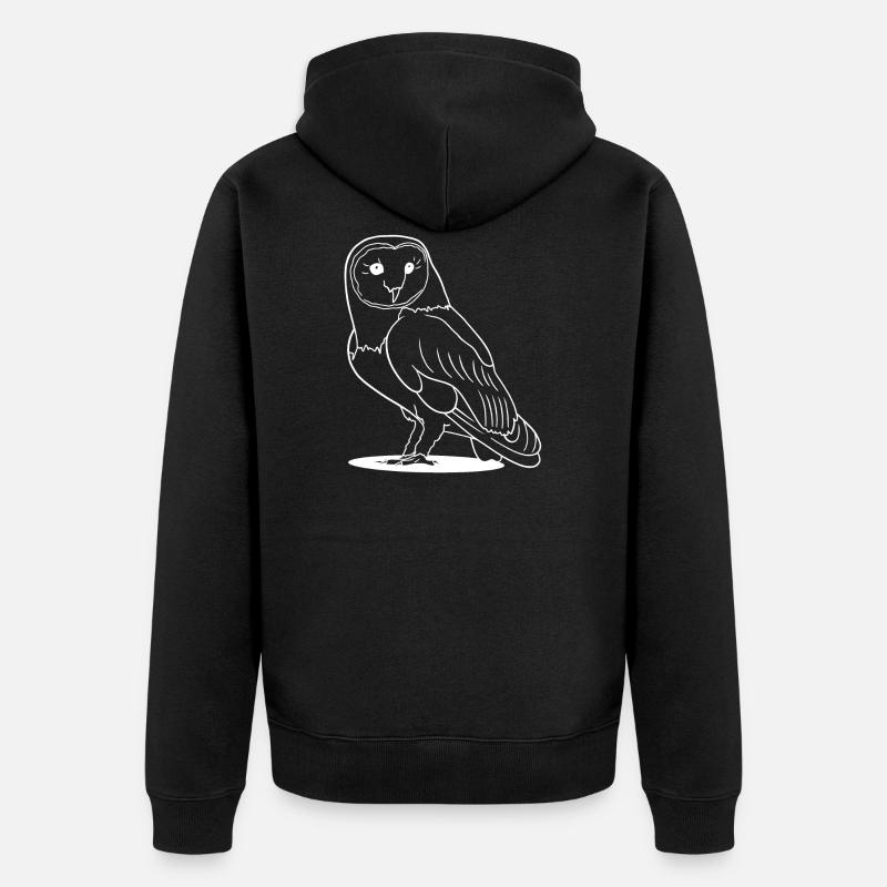 Hibou - Veste à capuche bio Premium Unisexe - noir