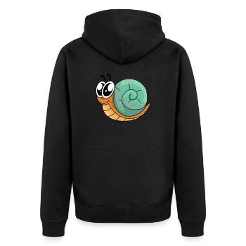 petit escargot - Veste à capuche bio Premium Unisexe - noir - Dos - Nico (187cm)