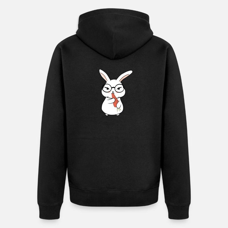 Doux petit lapin - Veste à capuche bio Premium Unisexe - noir
