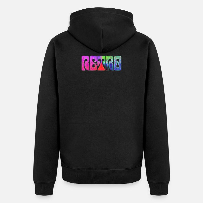Rétro J - Veste à capuche bio Premium Unisexe - noir
