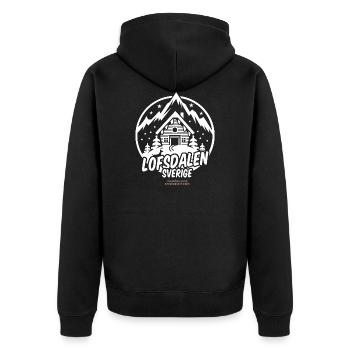 Lofsdalen | Ski T-Shirts - Veste à capuche bio Premium Unisexe - noir - Dos - Nico (187cm)