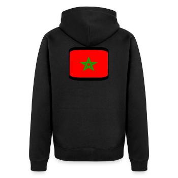 Maroc - Veste à capuche bio Premium Unisexe - noir - Dos - Nico (187cm)