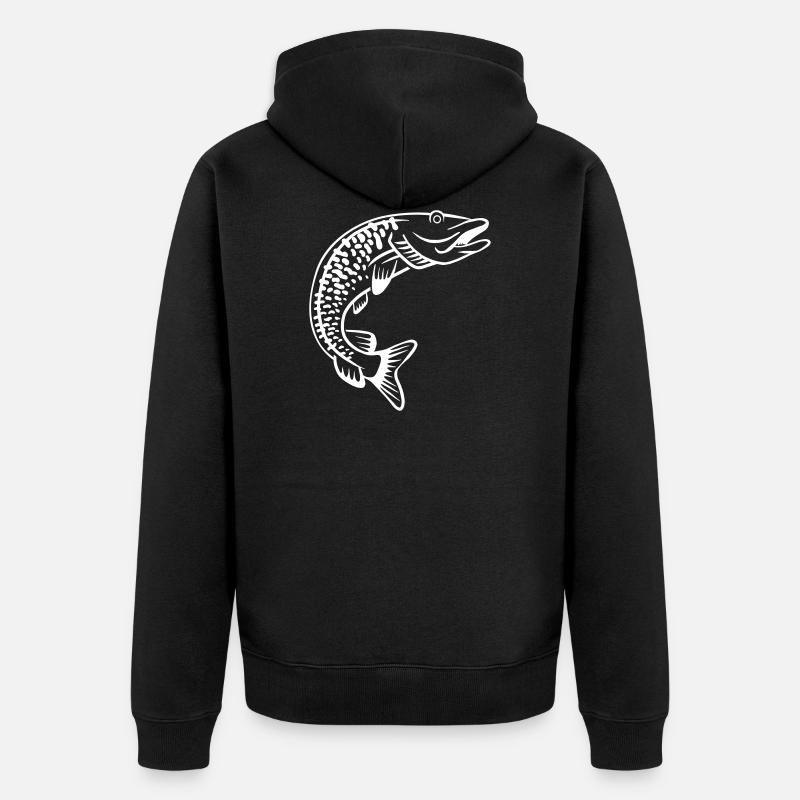 Hecht - Unisex Premium Bio Zip Hoodie - Schwarz