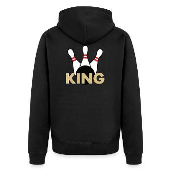 Skittles - Bowling King - Unisex Premium Organic Zip Hoodie - black - Back - Nico (187cm)