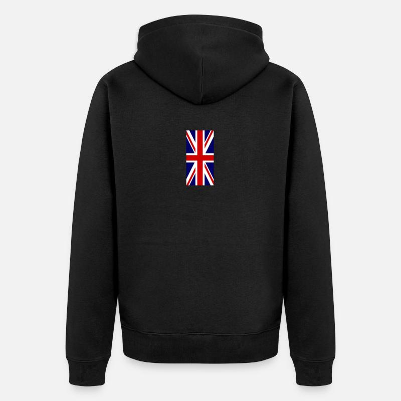 union jack - Veste à capuche bio Premium Unisexe - noir