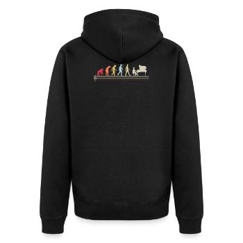 Development of man pianist pianists - Unisex Premium Organic Zip Hoodie - black - Back - Nico (187cm)