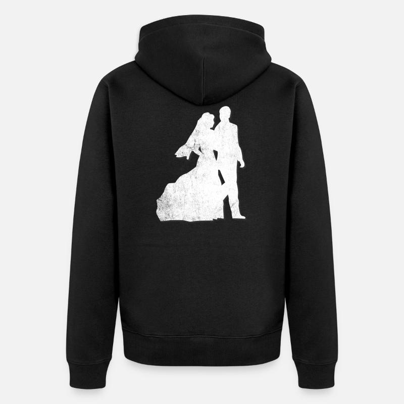 Mariage mariée mariage - Veste à capuche bio Premium Unisexe - noir