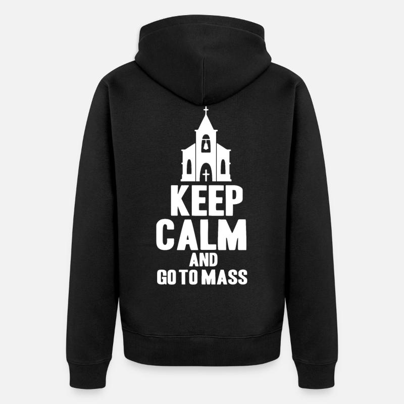 Eglise catholique Prêtre Catholicisme Messe - Veste à capuche bio Premium Unisexe - noir