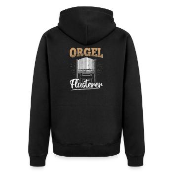 Orgel Kirche Organist - Unisex Premium Bio Zip Hoodie - Schwarz - Hinten - Nico (187cm)
