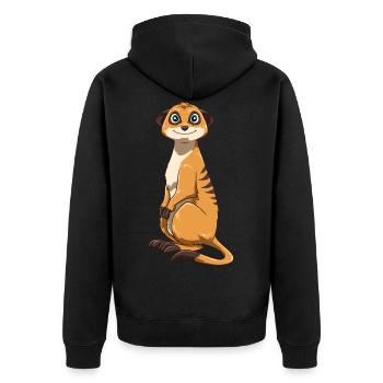 Suricate pour un amant suricate - Veste à capuche bio Premium Unisexe - noir - Dos - Nico (187cm)