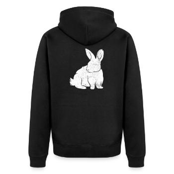 Lapin lapin lapin - Veste à capuche bio Premium Unisexe - noir - Dos - Nico (187cm)