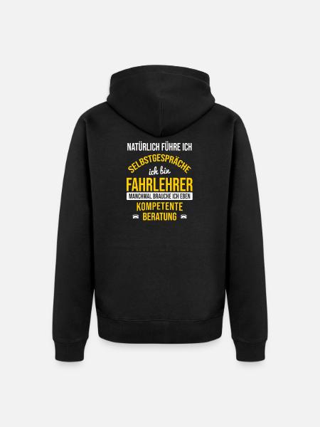 Fahrlehrer Führerschein - Unisex Premium Bio Zip Hoodie - Schwarz