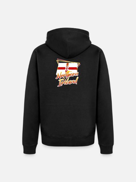 Northern Ireland - Unisex Premium Organic Zip Hoodie - black