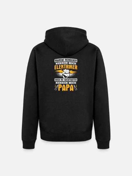 Elektriker Elektrik - Unisex Premium Bio Zip Hoodie - Schwarz