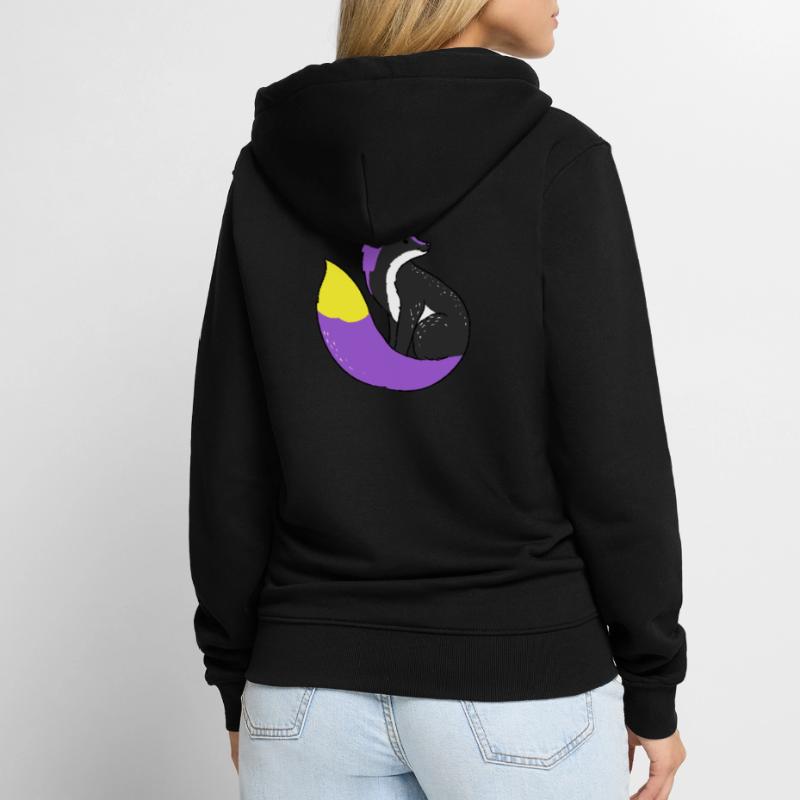 Nonbinary Fox Nonbinary Pride Unisex Premium Organic Zip Hoodie