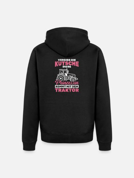 Traktor Bauer - Unisex Premium Bio Zip Hoodie - Schwarz