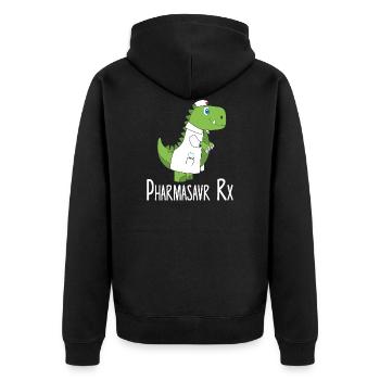Pharmacy Rx Pharmacy - Unisex Premium Organic Zip Hoodie - black - Back - Nico (187cm)