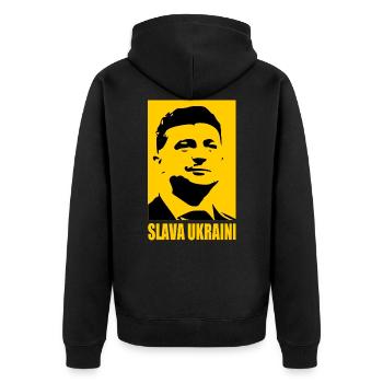 Slava ukraini - Veste à capuche bio Premium Unisexe - noir - Dos - Nico (187cm)