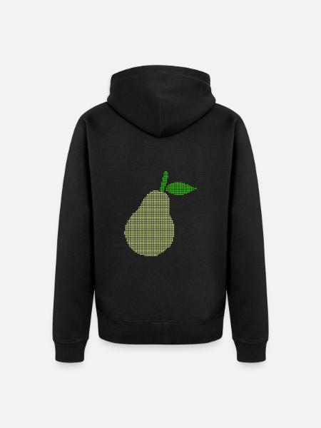 Birne - Unisex Premium Bio Zip Hoodie - Schwarz