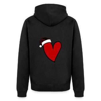 Coeur Noël - Veste à capuche bio Premium Unisexe - noir - Dos - Nico (187cm)