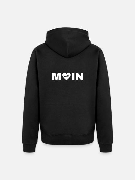 MOIN - Unisex Premium Bio Zip Hoodie - Schwarz