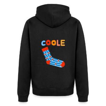Chaussette cool - design motivant amusant - Veste à capuche bio Premium Unisexe - noir - Dos - Nico (187cm)