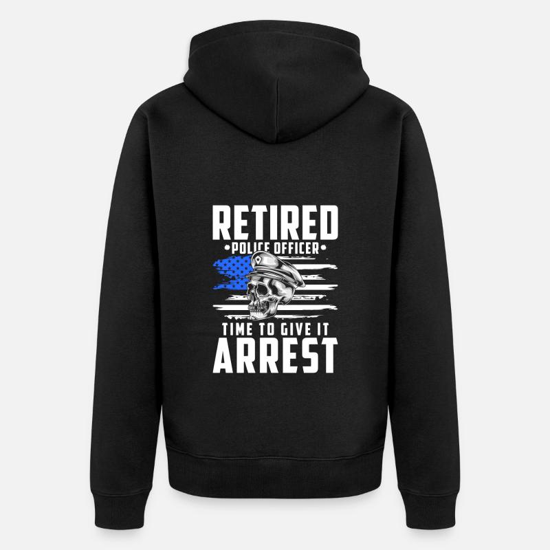 Polizei Sirene Inspektor - Unisex Premium Bio Zip Hoodie - Schwarz