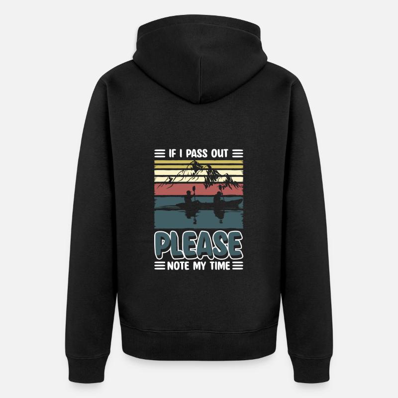 Boot Ruder Steuermann - Unisex Premium Bio Zip Hoodie - Schwarz