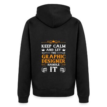 Designer Designer Graphic Designer Painter - Unisex Premium Organic Zip Hoodie - black - Back - Nico (187cm)