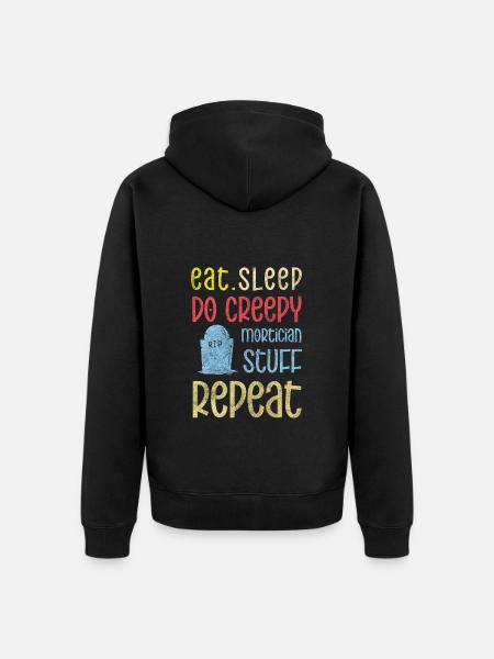 Gravedigger Cemetery Coffin Mourning - Unisex Premium Organic Zip Hoodie - black