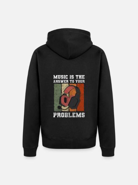 Problem Solution Satire Doesn't matter - Unisex Premium Organic Zip Hoodie - black